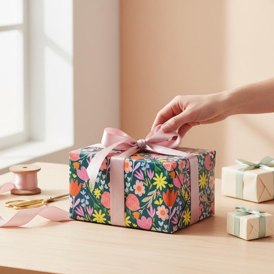 Vibrant Florals Illustrated Gift Wrap