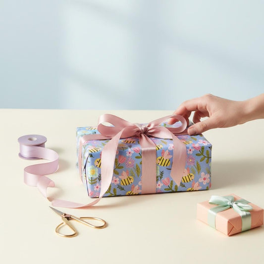 Papercut Flowers Illustrated Gift Wrap
