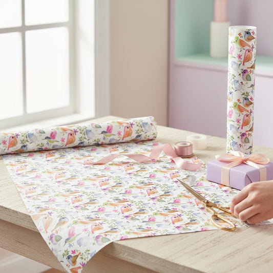 Birds and Branches Illustrated Gift Wrap