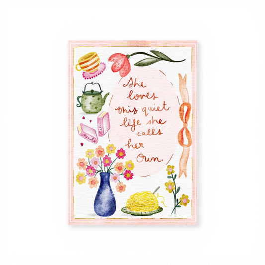 A4 Art Print: She Loves This Quiet Life
