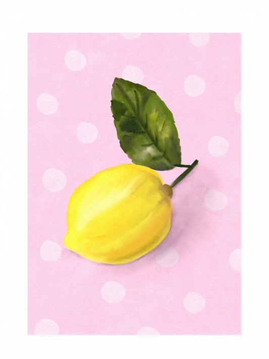 A4 Art Print: A Lonely Lemon