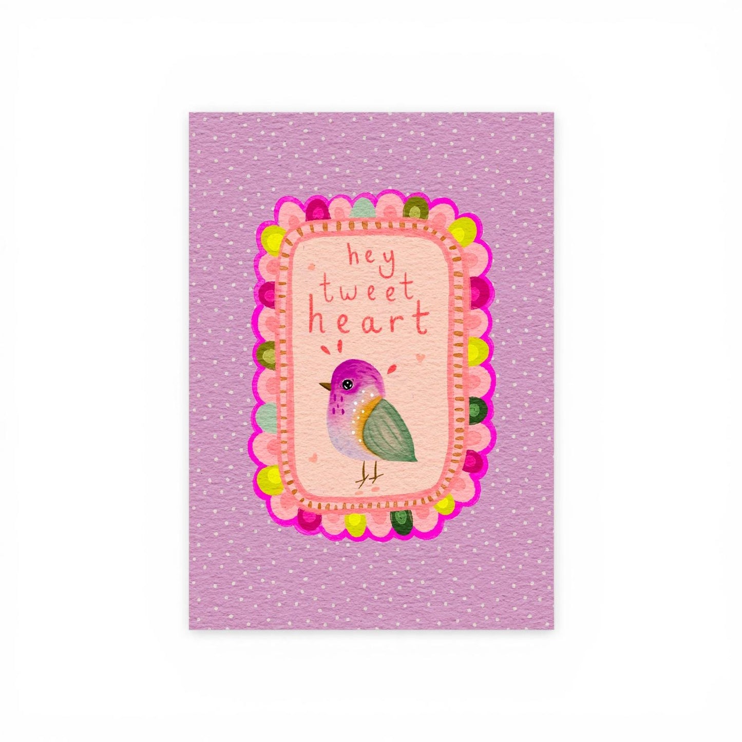 A4 Art Print: Hey Tweet Heart