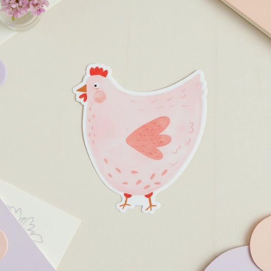 Fat Little Chicken Permanent Vinyl Sticker