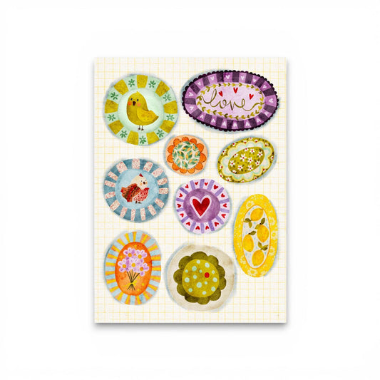 A4 Art Print: Country Plates