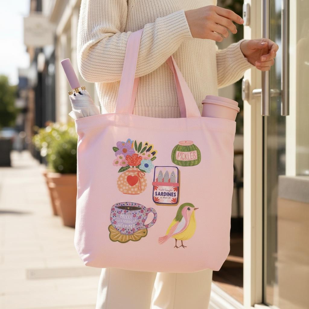 100% Cotton Canvas Tote Bag - Sweet Things