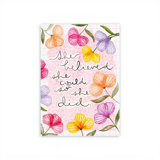 A4 Art Print: She Believed She Could