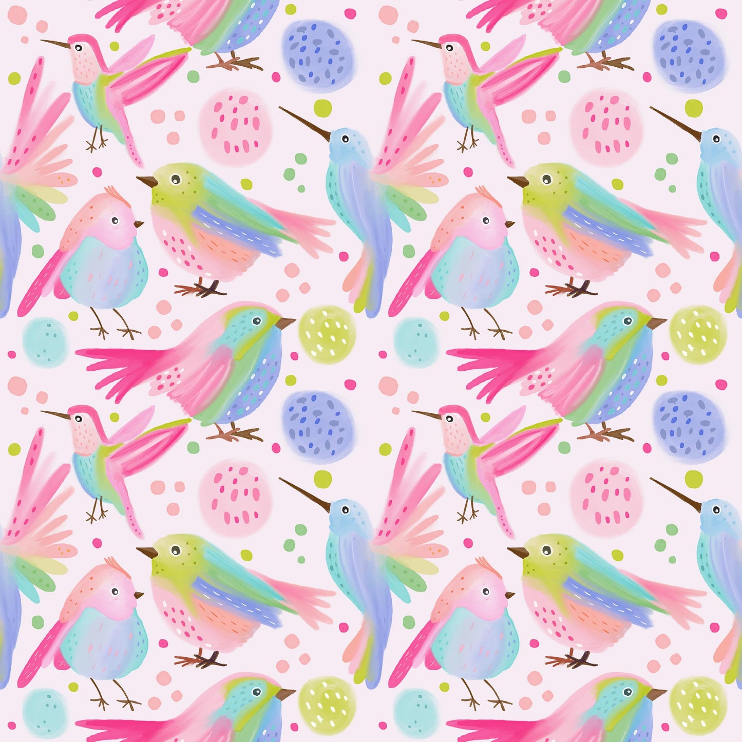 Watercolour Birds Illustrated Gift Wrap