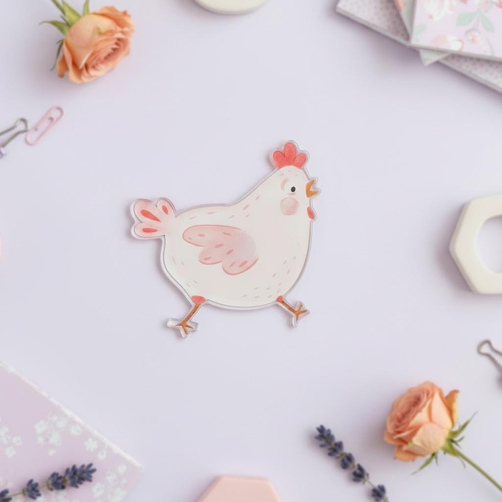 Fridge Magnet: Runaway Chicken