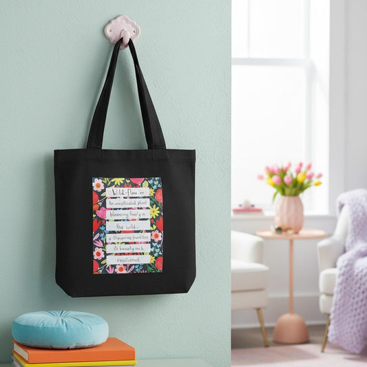 100% Cotton Canvas Tote Bag - Wildflowers Definition