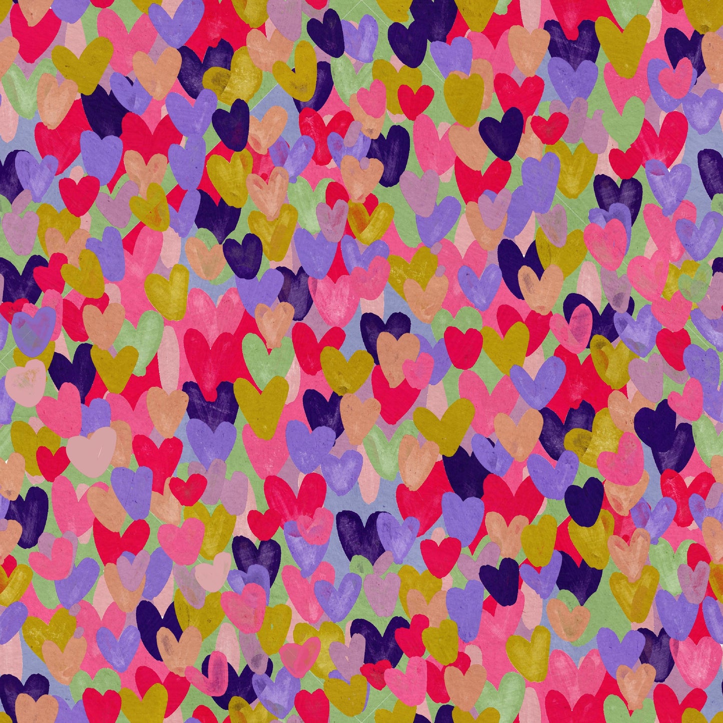 Painted Hearts Illustrated Gift Wrap