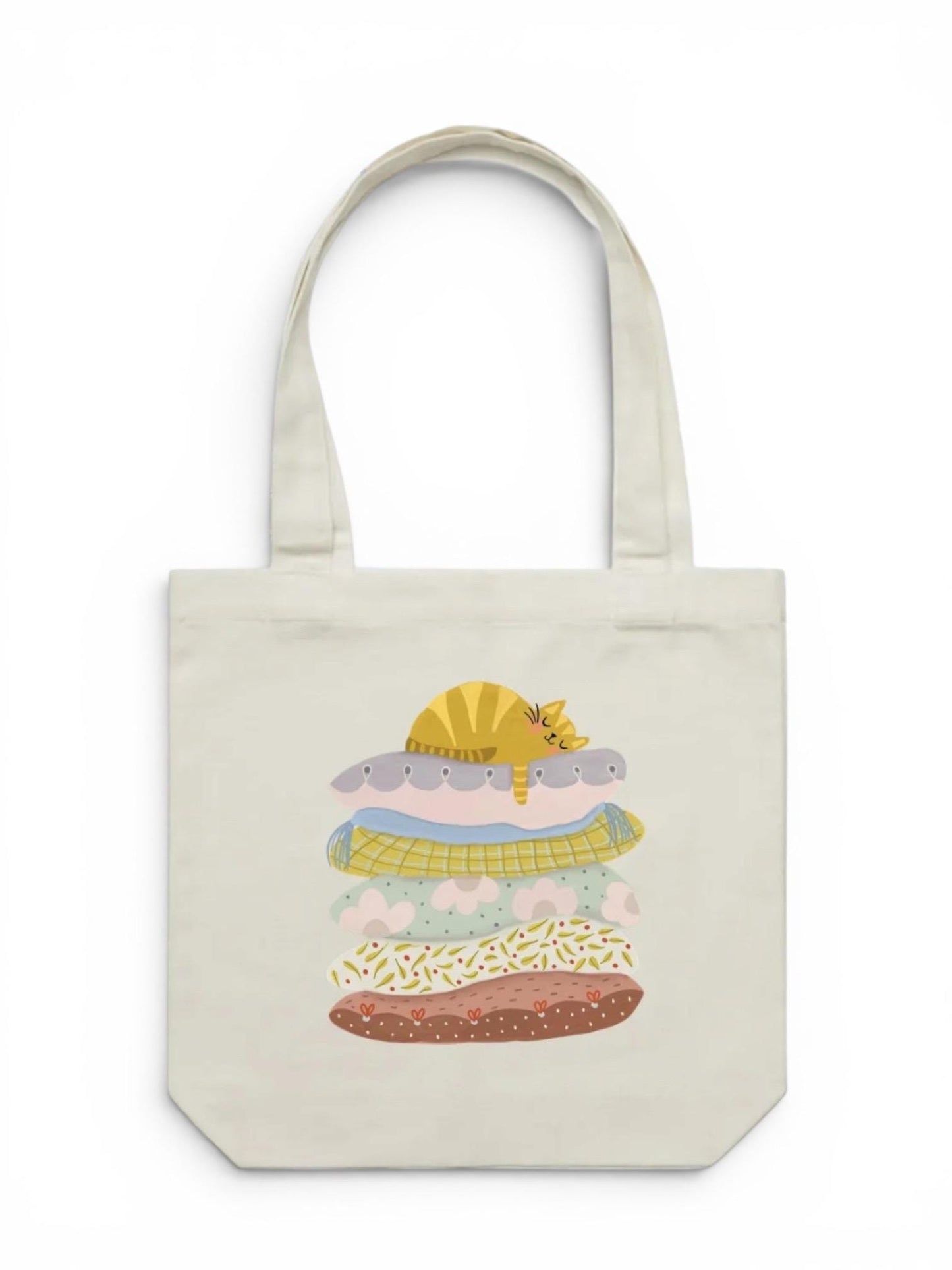 100% Cotton Canvas Tote Bag - Sleepy Cat