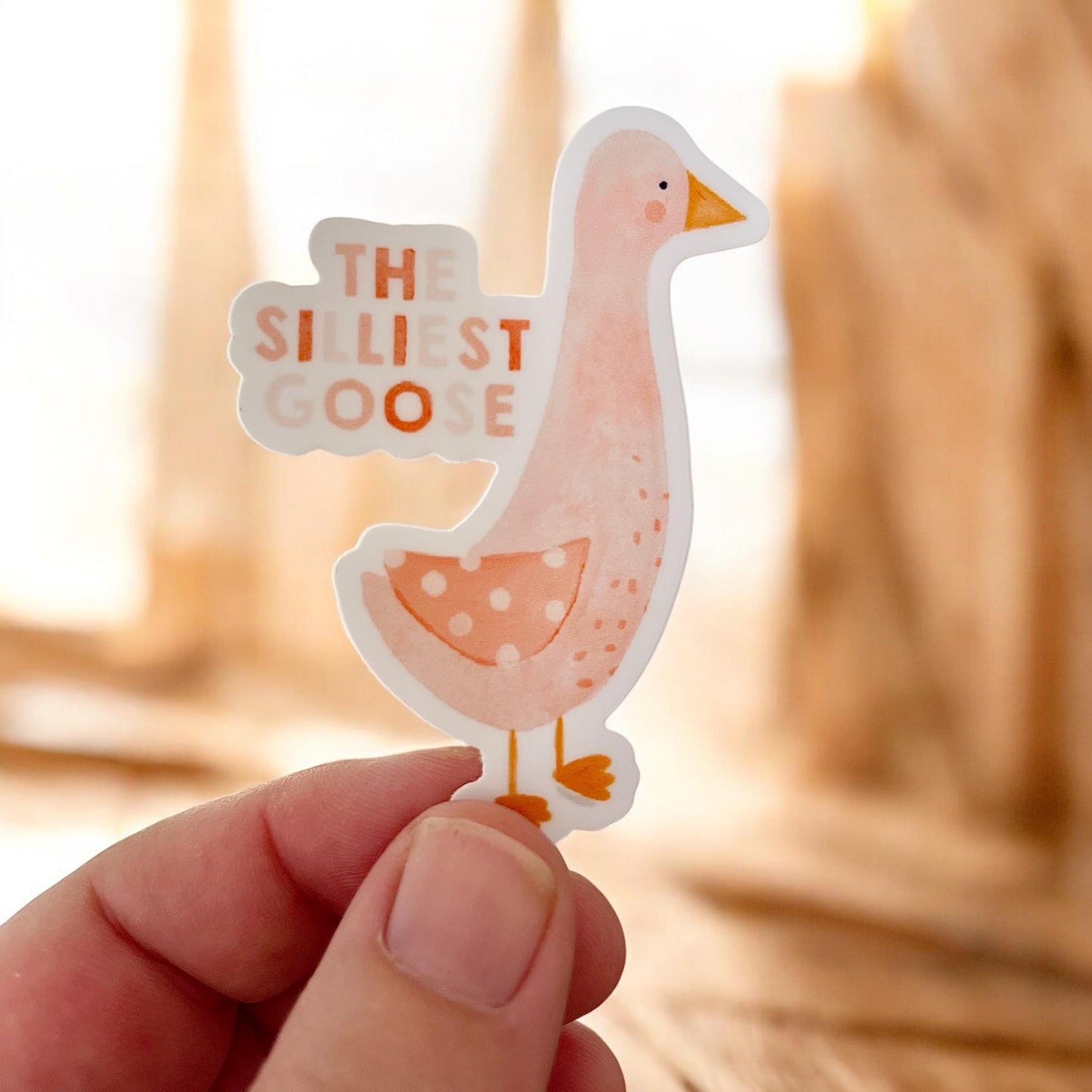 The Silliest Goose Vinyl Sticker: Permanent Decal