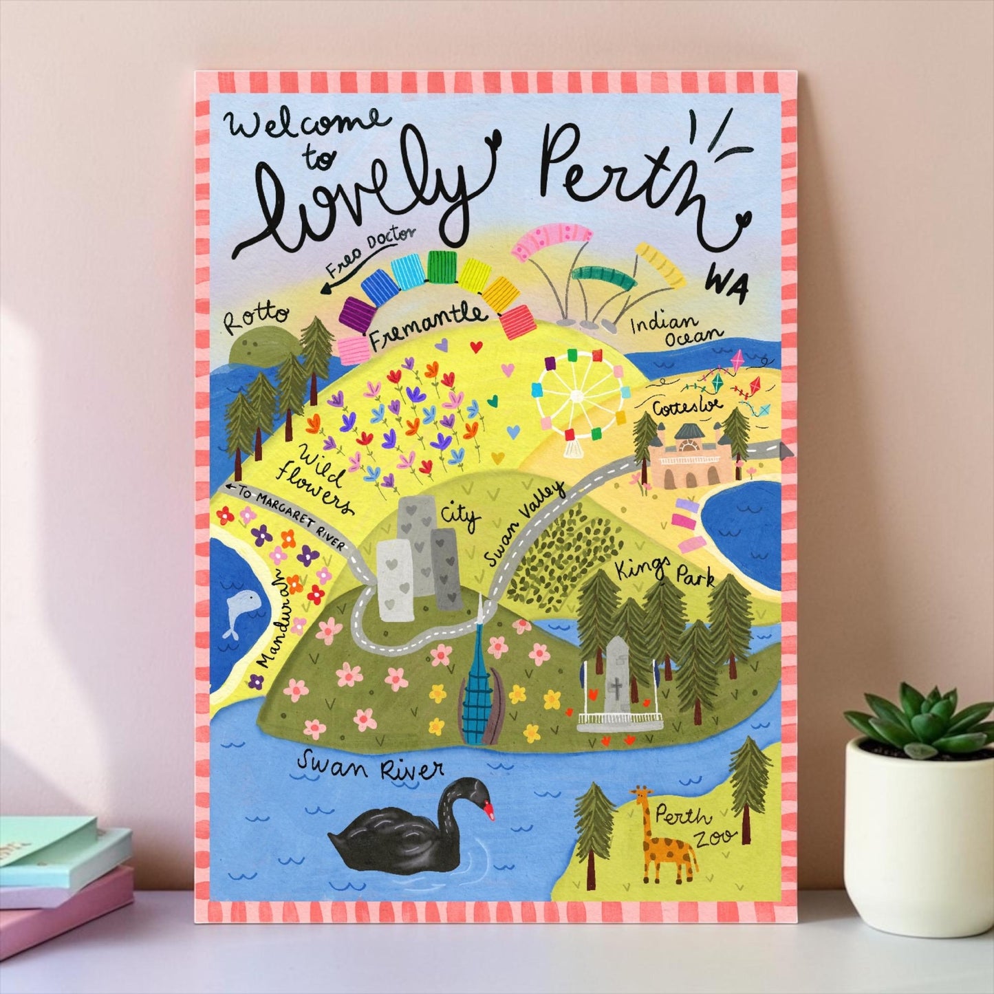 A4 Art Print: Perth, Western Australia