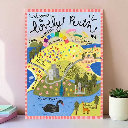 A4 Art Print: Perth, Western Australia