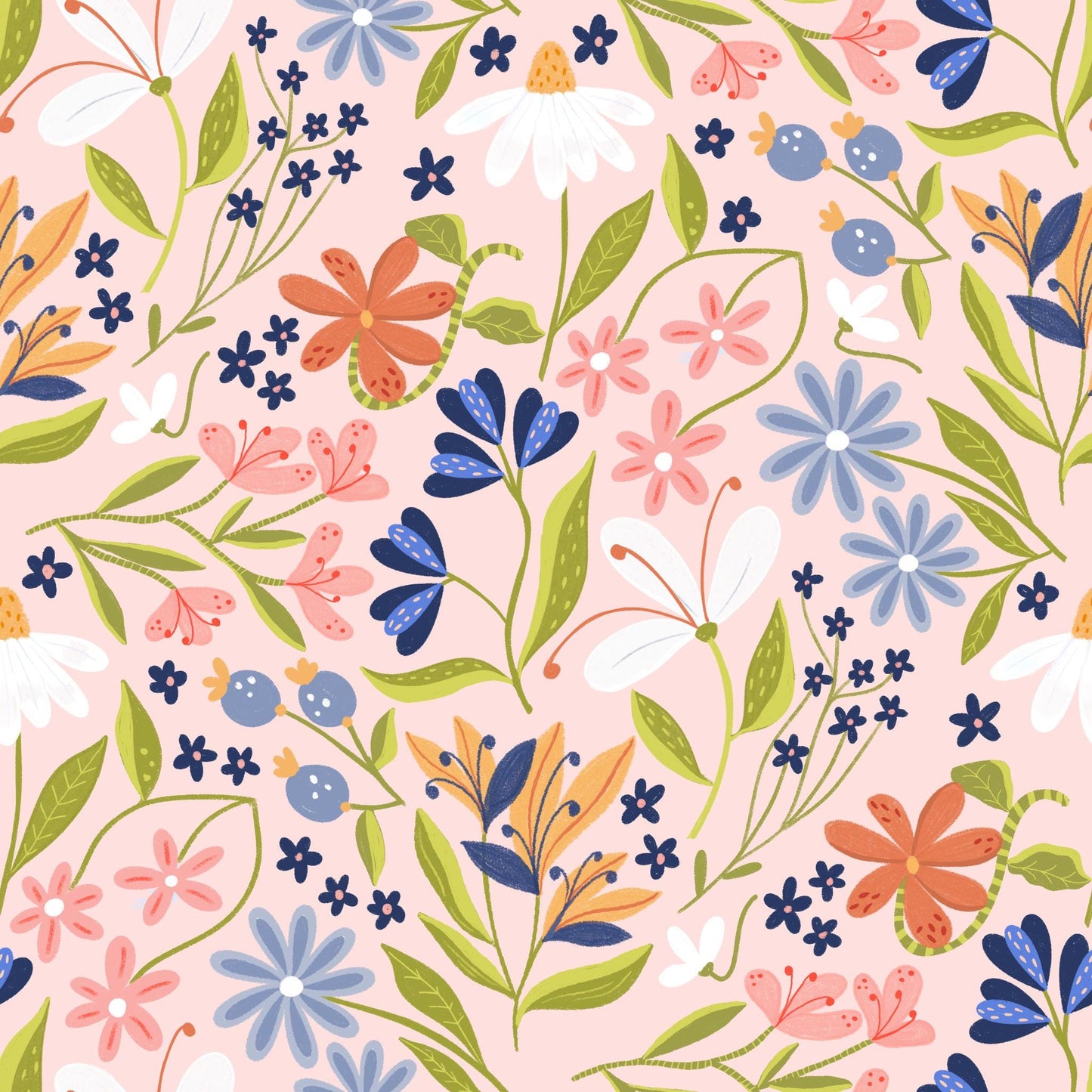Pretty Flowers Illustrated Gift Wrap