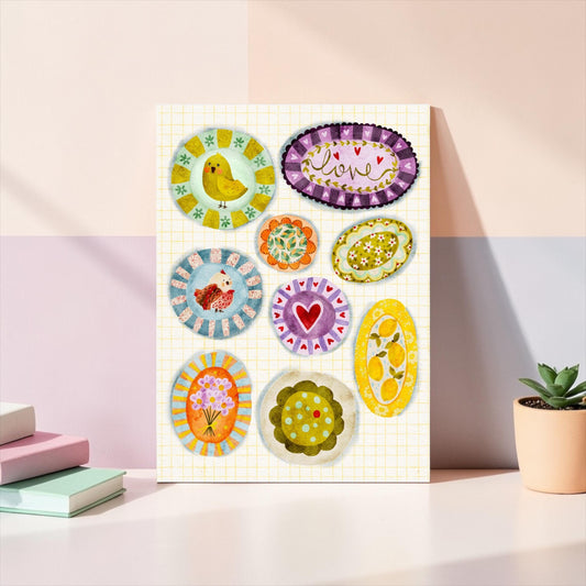 A4 Art Print: Country Plates