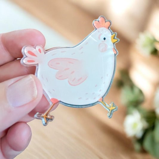 Fridge Magnet: Runaway Chicken