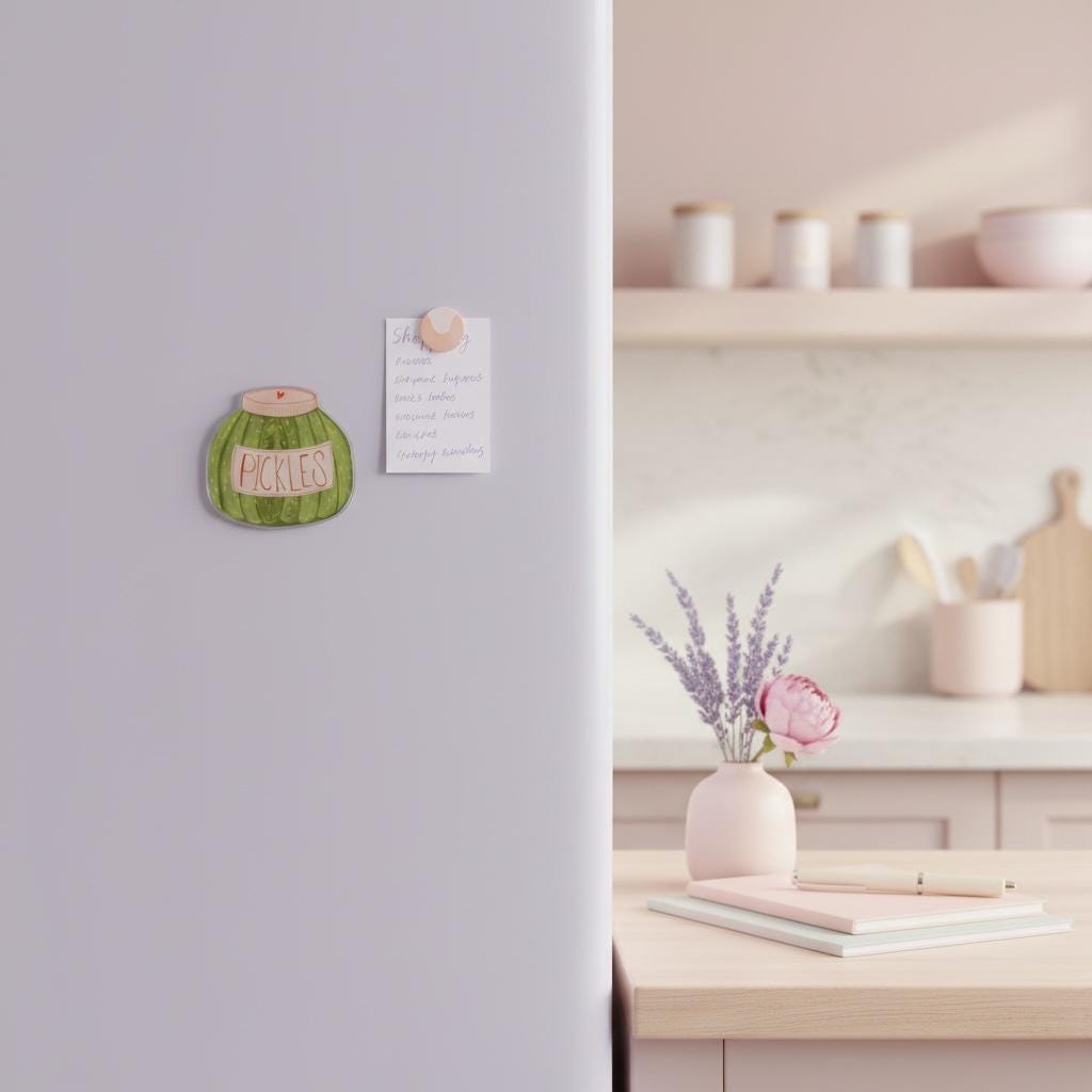 Fridge Magnet: Pickle Jar