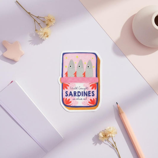 Sardine Tin Permanent Vinyl Sticker