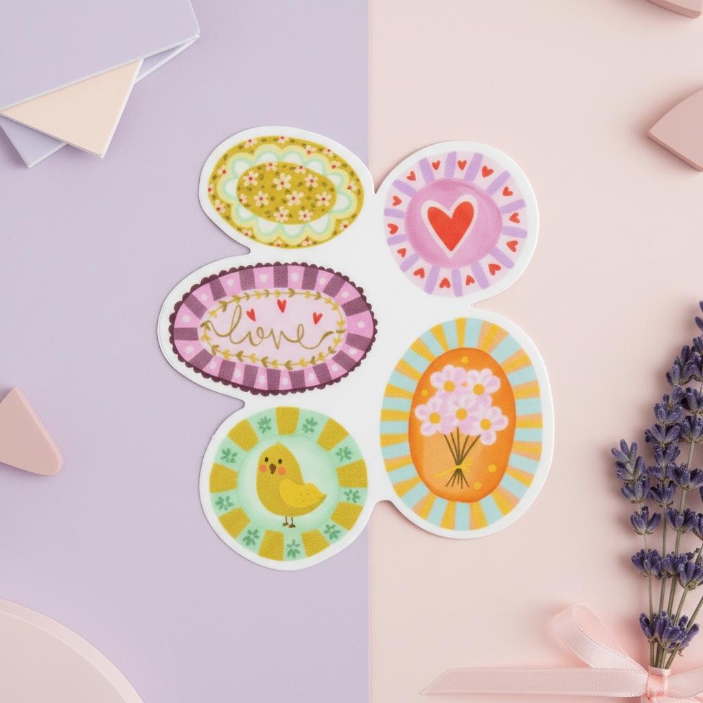 Pretty Plates Permanent Vinyl Sticker