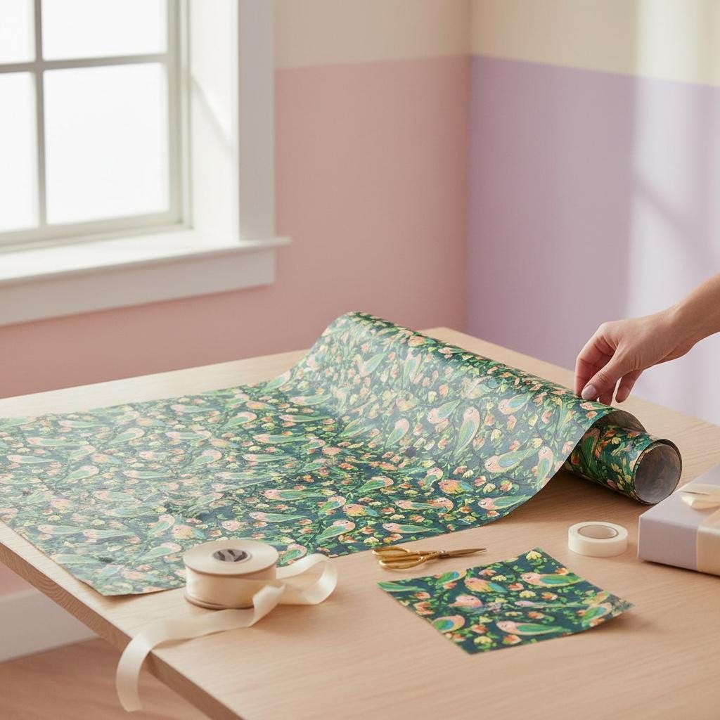 Bright Birds Illustrated Gift Wrap