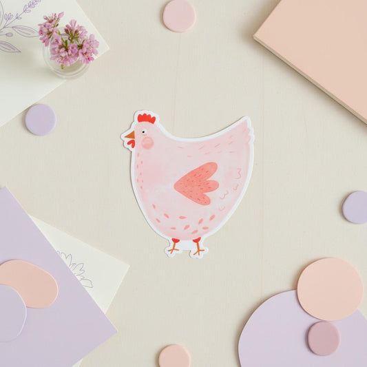 Fat Little Chicken Permanent Vinyl Sticker