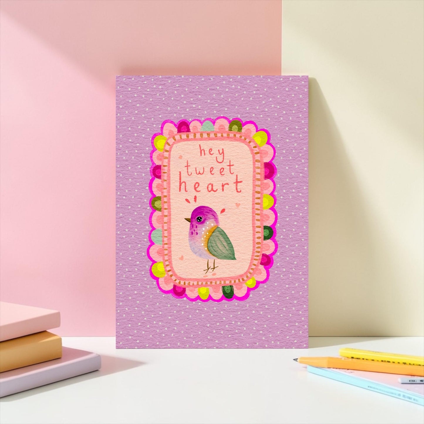 A4 Art Print: Hey Tweet Heart