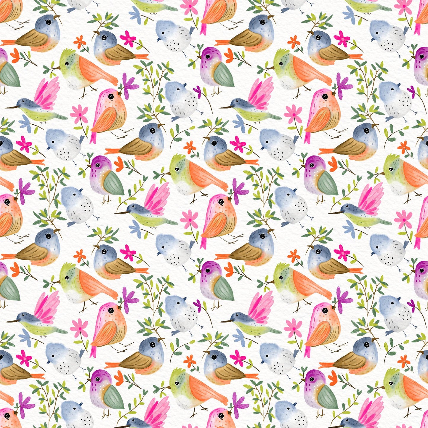 Birds and Branches Illustrated Gift Wrap