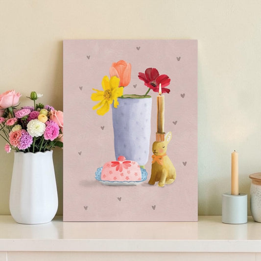 A4 Art Print: Candlestick and Butterdish