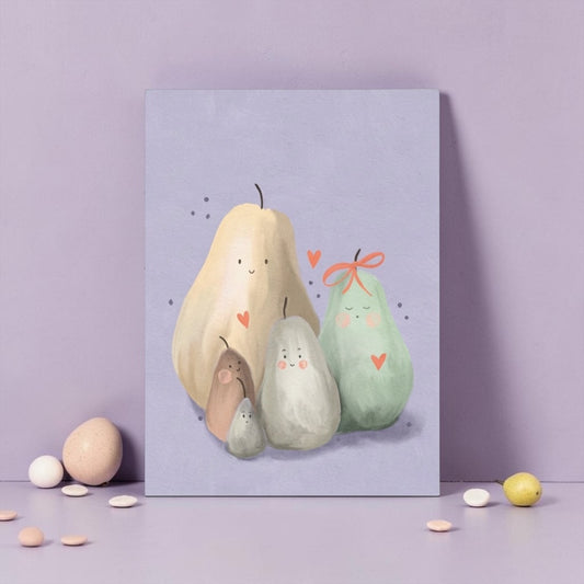 A4 Art Print: Little Pear Family