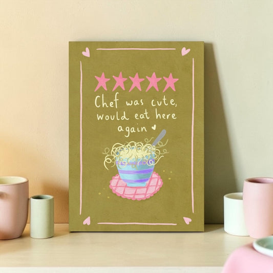 A4 Art Print: Chef Review Illustration