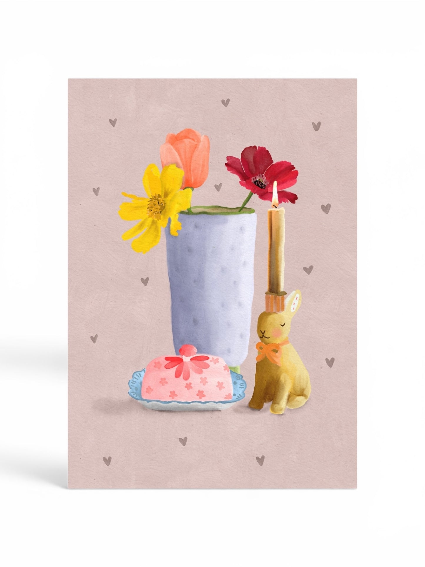 A4 Art Print: Candlestick and Butterdish