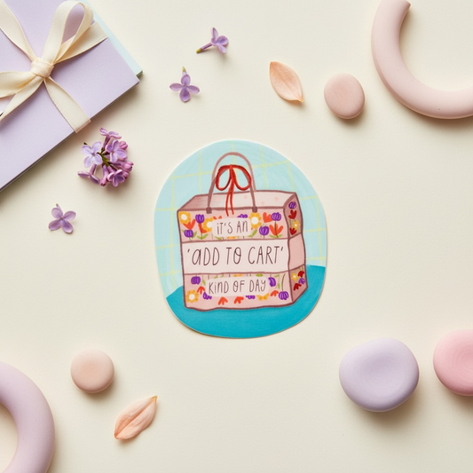 It’s an “Add to Cart” Kind of Day Permanent Vinyl Sticker