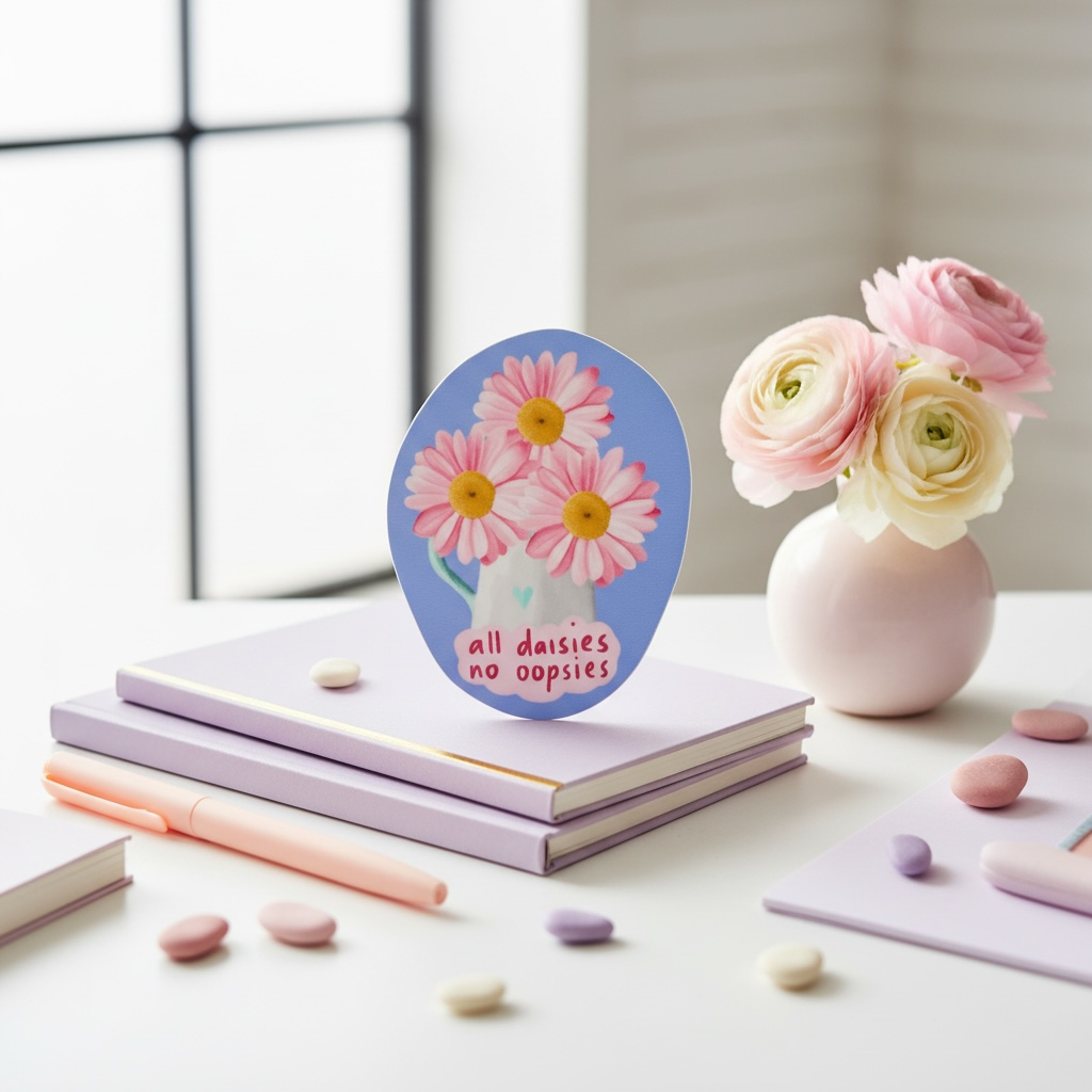 All Daisies no Oopsies Permanent Vinyl Sticker