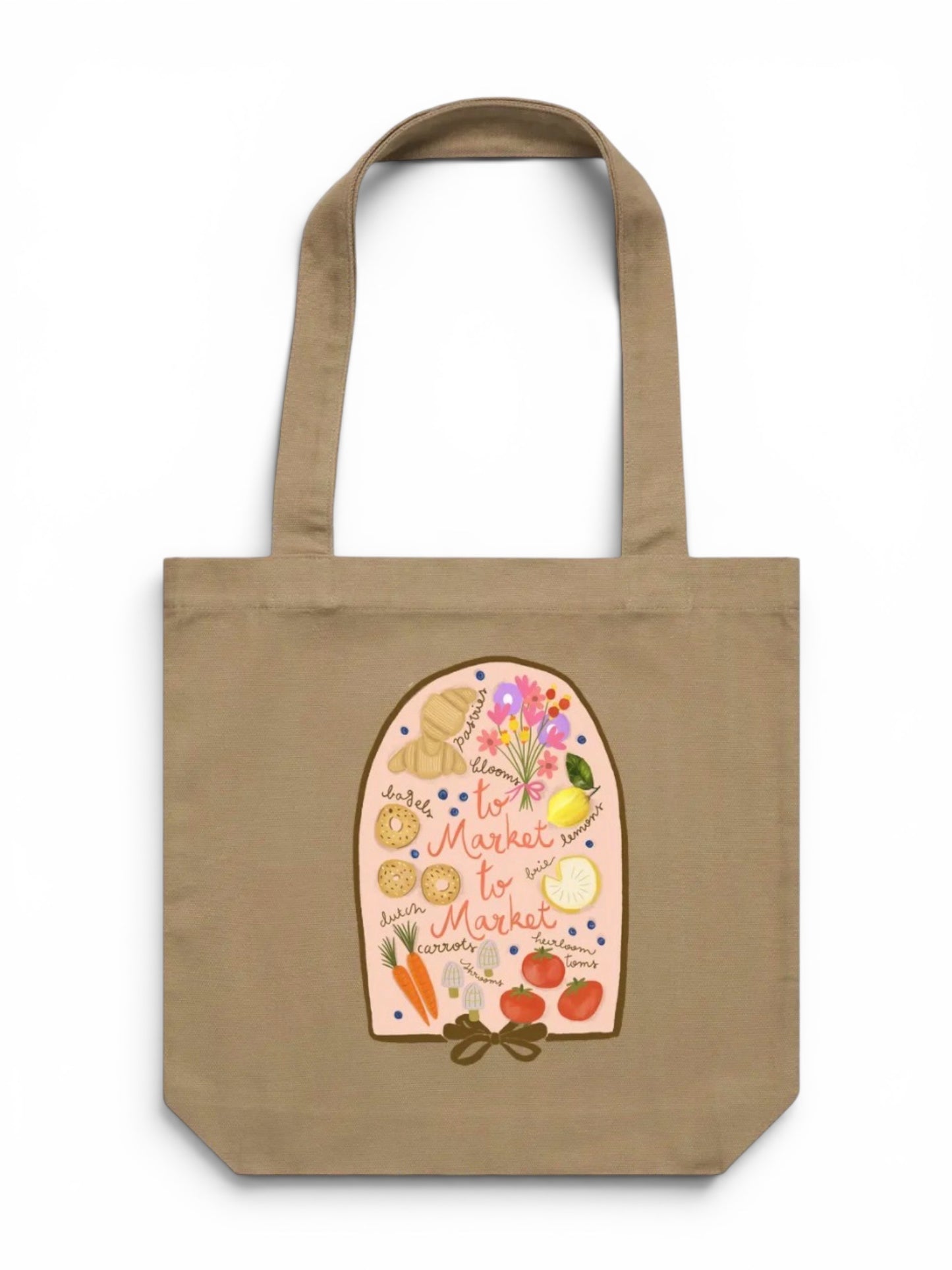 100% Cotton Canvas Tote Bag - To Market, To Market