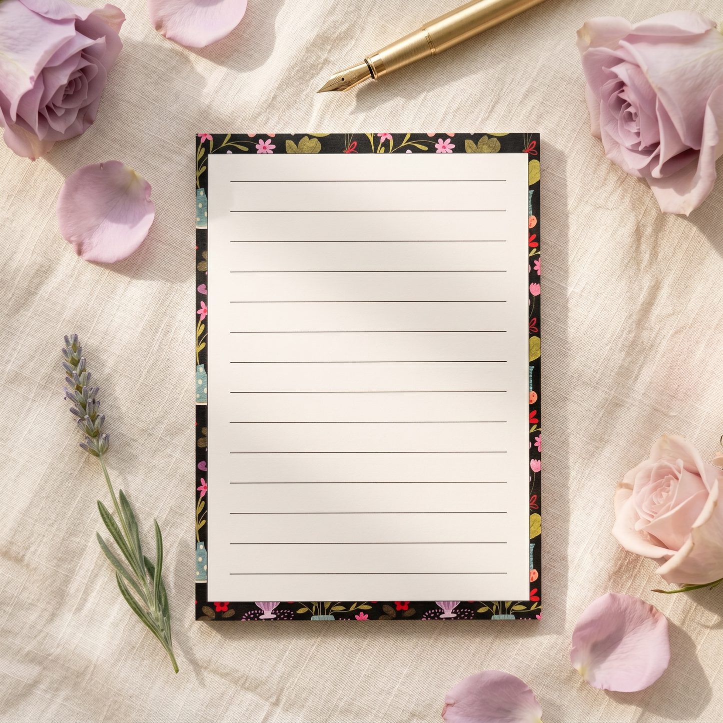 A5 Lined Keepsake Card: Plant Lover Pattern
