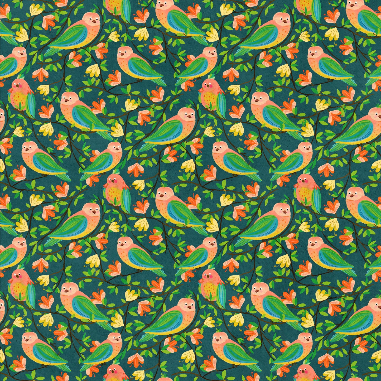 Bright Birds Illustrated Gift Wrap