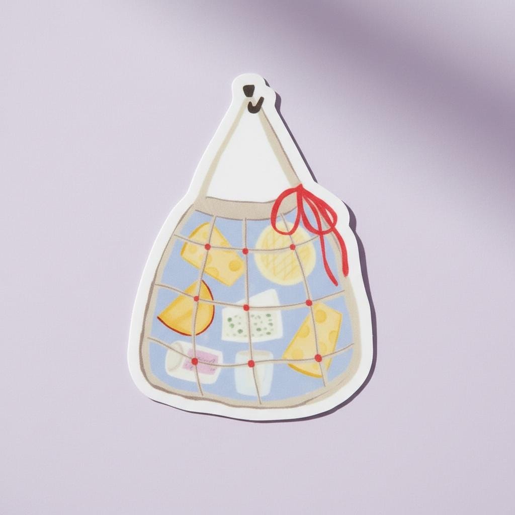 Bag of Cheese Permanent Vinyl Sticker