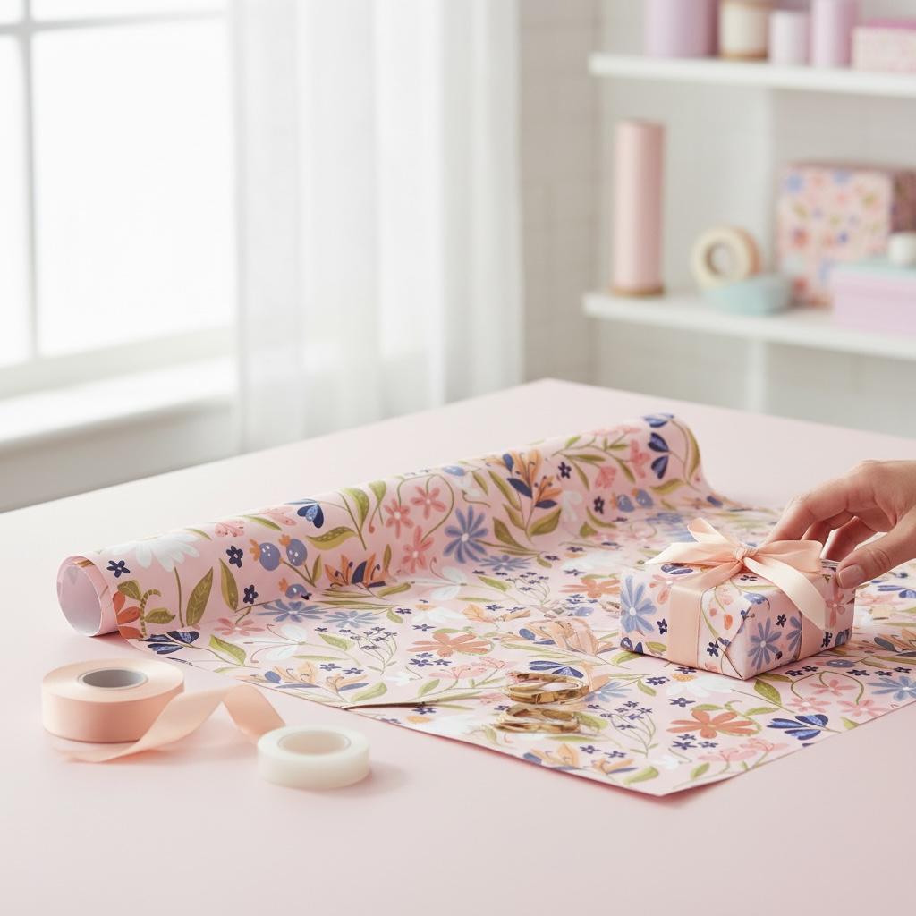 Pretty Flowers Illustrated Gift Wrap