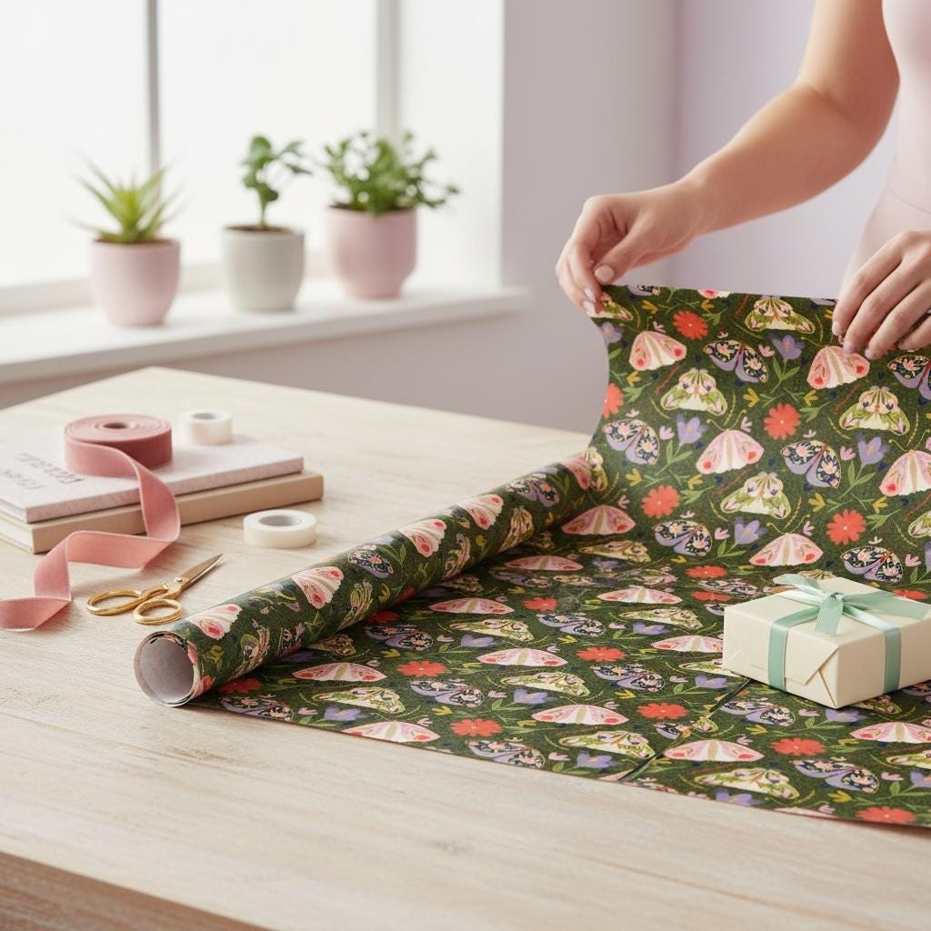 Summer Evening Illustrated Gift Wrap