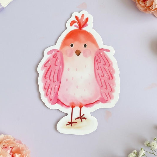 Funky Bird Permanent Vinyl Sticker