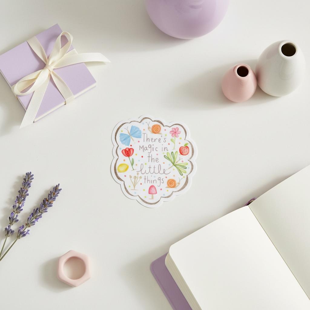 There’s Magic in the Little Things Vinyl Sticker: Permanent Decal