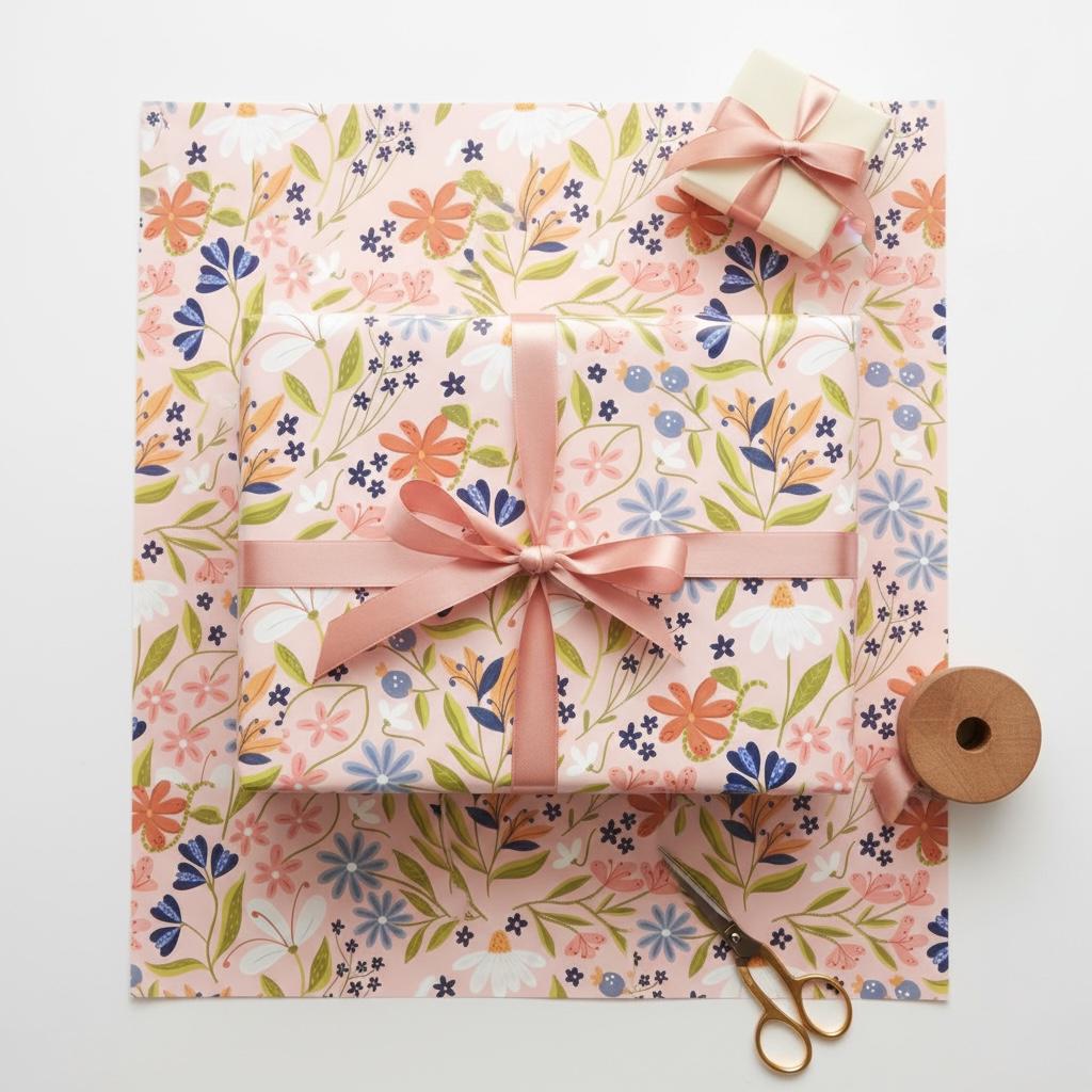 Pretty Flowers Illustrated Gift Wrap