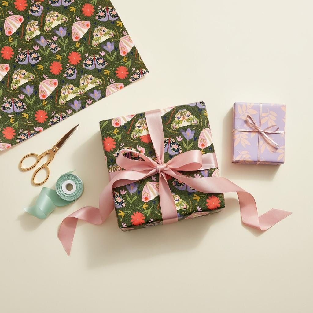 Summer Evening Illustrated Gift Wrap