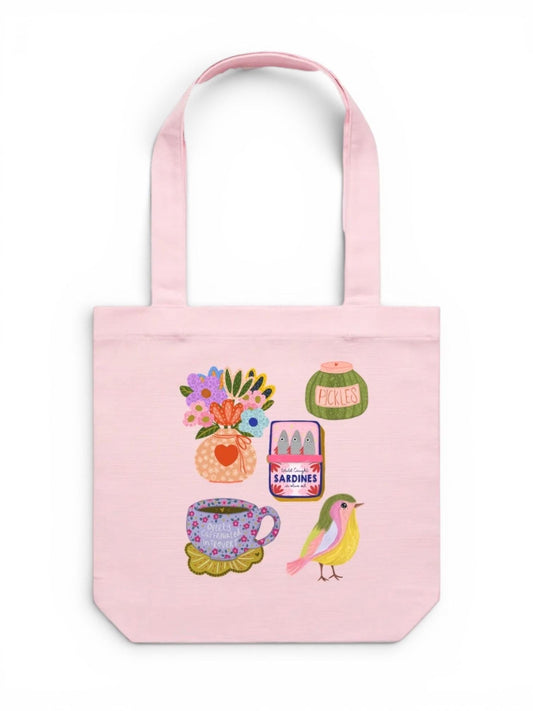 100% Cotton Canvas Tote Bag - Sweet Things